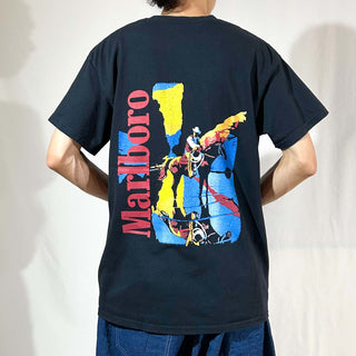 90's～00's "COWBOY" Marlboro 両面プリント 企業 Tシャツ