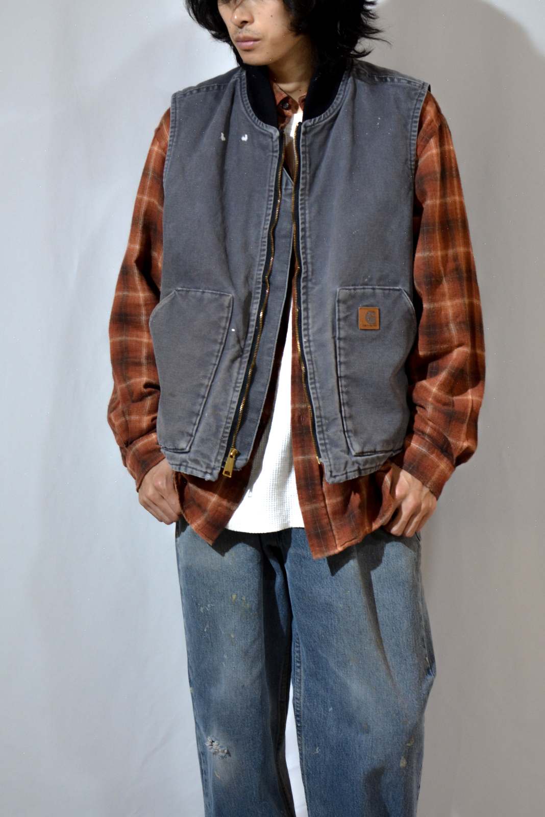 古着–00's Carhartt グレー ダックベスト – 【古着通販】 Gleeful Web