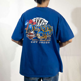 "made in USA" Harley Davidson ”ATLANTIC CITY NEW JERSEY” 両面プリント Tシャツ