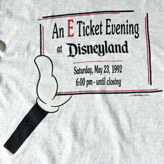 90's Hanes "made in USA" "AN E TICKET EVENING AT DISNEYLAND" Disney ミッキー キャラクター Tシャツ