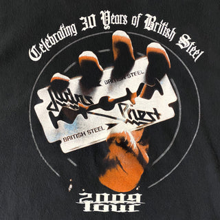 AAA Judas Priest "BRITISH STEEL" 両面プリント バンド Tシャツ