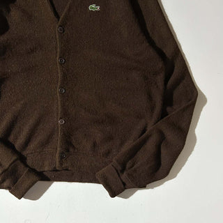 70's IZOD LACOSTE "ORLON ACRYL" ブラウン ニット カーディガン