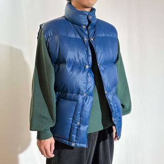 70's THE NORTH FACE 茶タグ リップストップ ダウン ベスト