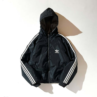 90's～00's adidas フリース×ナイロン リバーシブル ジャケット パーカ