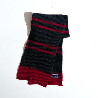 OLD RALPH LAUREN "lambswool" 2トーン ニット マフラー