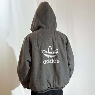 90's～00's adidas フリース×ナイロン リバーシブル ジャケット パーカ