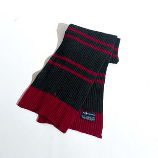 OLD RALPH LAUREN "lambswool" 2トーン ニット マフラー