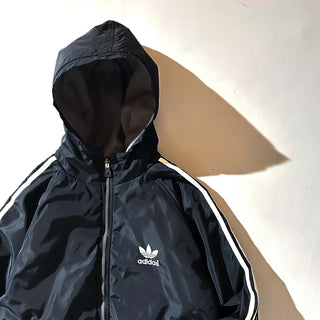 90's～00's adidas フリース×ナイロン リバーシブル ジャケット パーカ