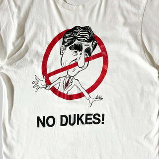 80's "made in USA" SCREEN STARS "NO DUKES ! " Anti-Michael Dukakis  アート Tシャツ