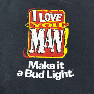 90's "made in USA" DELTA "I LOVE YOU MAN!” BUD LIGHT 企業 Tシャツ