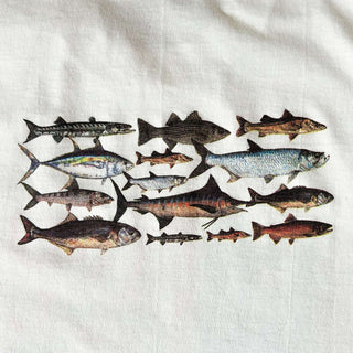 90's "made in USA" SCREEN STARS "go fish" 両面プリント Tシャツ