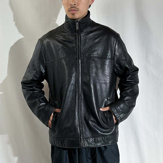 90's～00's WILSONS LEATHER "Genuine Leather " フルジップ レザー ジャケット