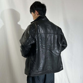 90's～00's WILSONS LEATHER "Genuine Leather " フルジップ レザー ジャケット