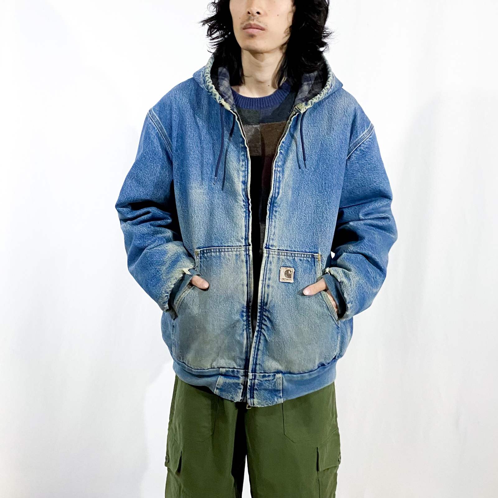 古着–90's～ CARHARTT 裏ブランケット ボロ ハチノス デニム