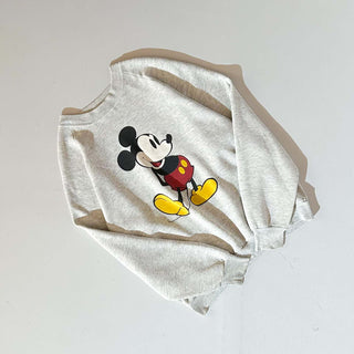 80's "made in USA" Disney "OLD Mickey" ラグラン キャラクター スウェット シャツ