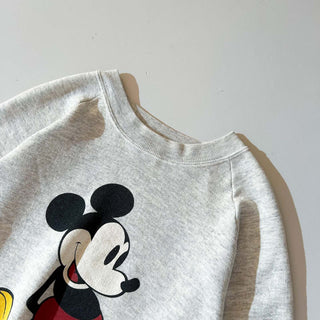 80's "made in USA" Disney "OLD Mickey" ラグラン キャラクター スウェット シャツ