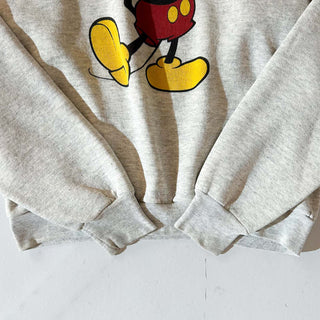 80's "made in USA" Disney "OLD Mickey" ラグラン キャラクター スウェット シャツ