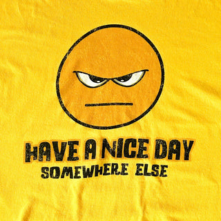 00's "Have a nice day" フェイス メッセージ Tシャツ