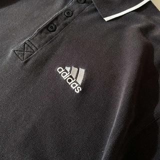 80's adidas ブラック ライン S/Sポロシャツ