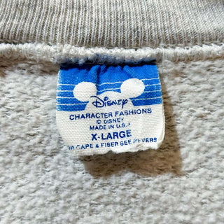 80's "made in USA" Disney "OLD Mickey" ラグラン キャラクター スウェット シャツ