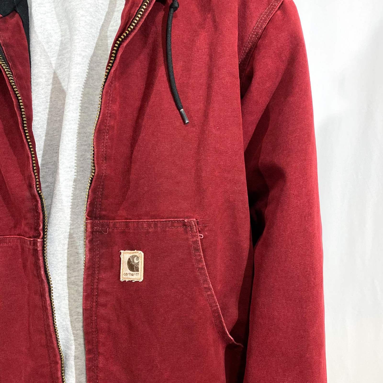 古着–90's～ CARHARTT 裏キルティング レッド ダック アクティブ