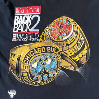 90's "made in USA" FRUIT OF THE LOOM "Chicago Bulls BACKBACK2 WORLD champions" Tシャツ