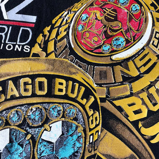 90's "made in USA" FRUIT OF THE LOOM "Chicago Bulls BACKBACK2 WORLD champions" Tシャツ