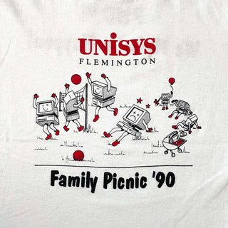 90's "made in USA" SCREEN STARS ''FAMILY PiCNiC'' UNISYS FLEMINGTON 企業 Tシャツ