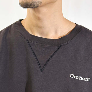 90's～00's Carhartt ブラック フェード ワンポイント スウェット シャツ