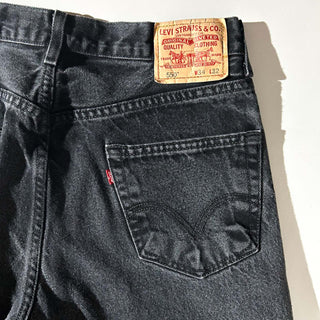 00's LEVI'S 550 "relaxed fit" バギー テーパード ブラック デニム パンツ