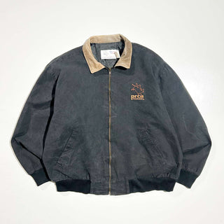 80's "made in USA" PRKA レザー切替 コットン ドリズラージャケット