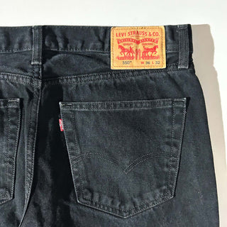 00's LEVI'S 550 バギー テーパード ブラック デニム パンツ