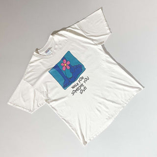 90's Hanes "WALK FOR SOMEONE YOU LOVE !" 両面プリント アート Tシャツ