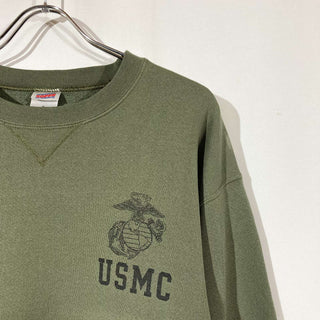 90's "made in USA" SOFEE "USMC" ワンポイント プリント スウェット シャツ