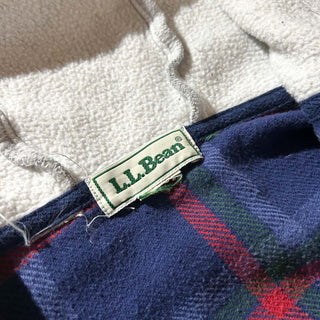 90's～00's L.L.Bean チェック フード L/Sネルシャツ