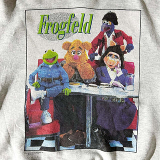 90's FRUIT OF THE LOOM "kermit×Seinfeld" パロディ キャラクター スウェット シャツ