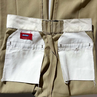 60's～70's Dickies アルミジップ ベージュ ワーク パンツ