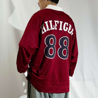 90's Tommy Hilfiger L/S ゲーム シャツ