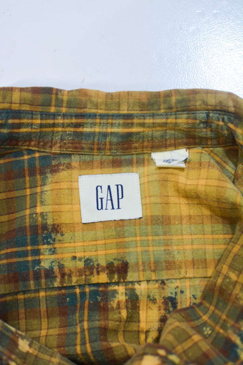 古着–90's～ GAP チェック ブリーチ L/Sシャツ – 【古着通販】 Gleeful