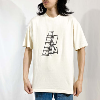 Hanes "ピサの斜塔" アート Tシャツ