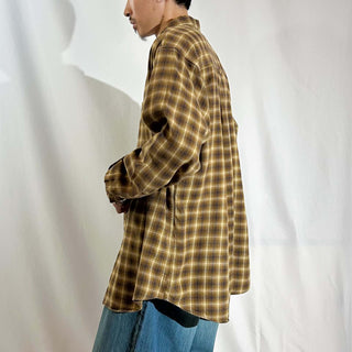 00's WOOLRICH オンブレチェック ボタンダウン L/Sネルシャツ