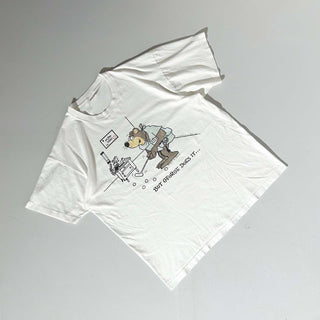 90's "made in USA" FRUIT OF THE LOOM "BUT GEORGE DOES IT..." アニマル キャラクター Tシャツ