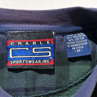 90's CRABLE SPORTSWEAR ブラックウォッチ スウェット シャツ