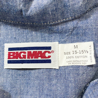 80's "made in USA" BIG MAC コットン シャンブレー S/Sシャツ