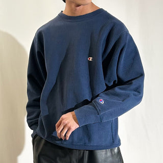 90's "made in USA" champion リバースウィーブ スウェット シャツ (ネイビー)