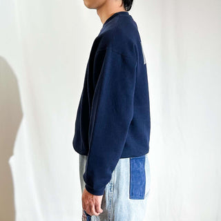 00's "made in USA" SOFEE "NAVY" 両面 リフレクター スウェット シャツ