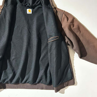 90's～00's Carhartt フェード フルジップ スウェット パーカ