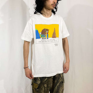 80's "made in USA" FRUIT OF THE LOOM コミカル アニマル アート Tシャツ