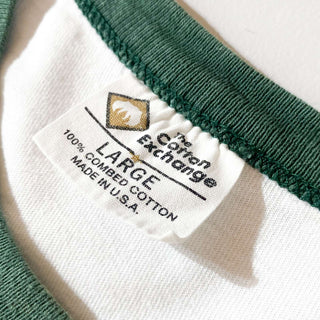 90's "made in USA" the cotton exchange "Dartmouth" チョコチン リンガー Tシャツ