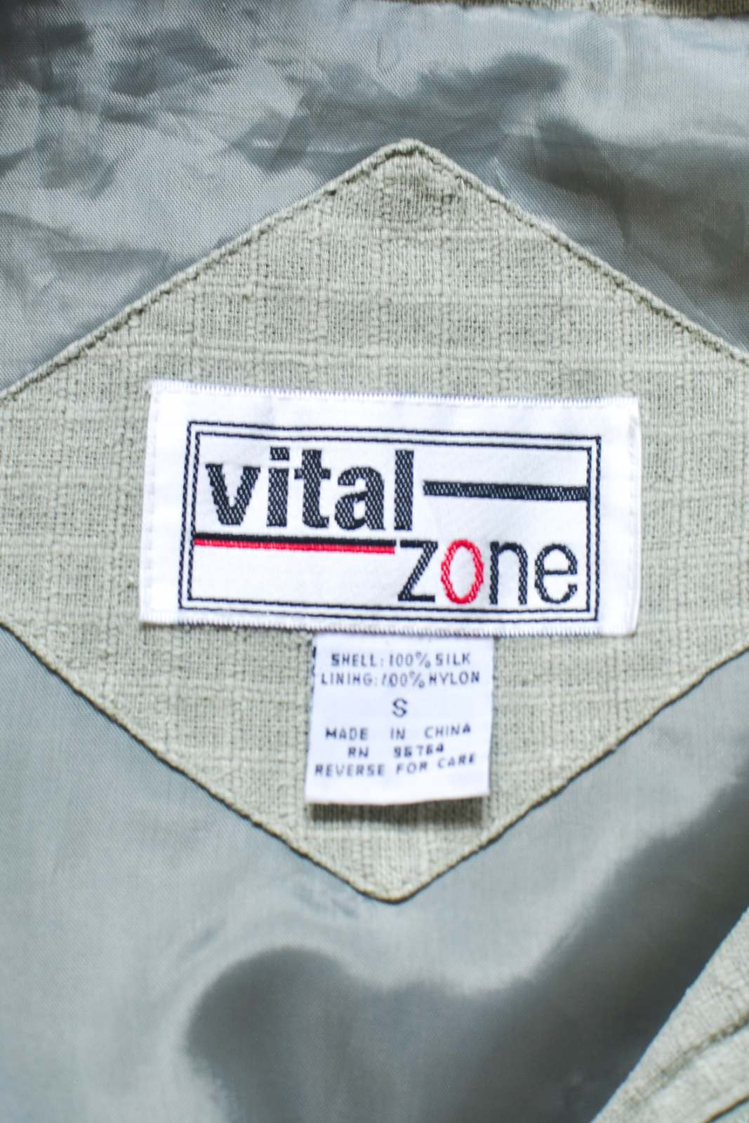 古着–90's～ Vital Zone グリーン シルクジャケット – 【古着通販